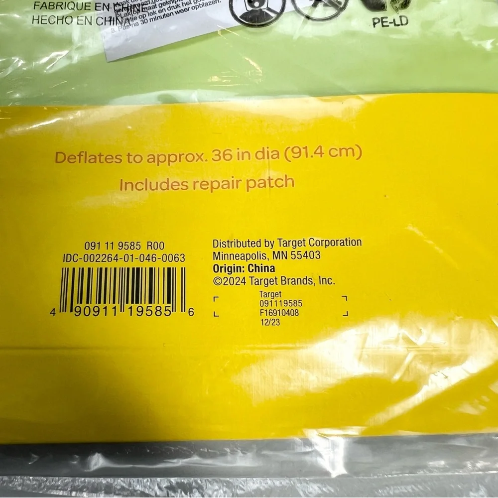 Lot Of 3 New Sun Squad Inflatable 31” Swim Tube Ice Cream Cone, Flower, Stripe - Picture 6 of 6